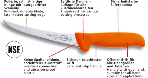 Dick csontozókés, félflexibilis, ívelt 13cm-8288213-53