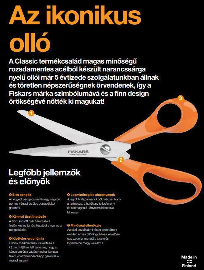 CLASSIC papírvágó olló (17 cm)